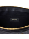 Gold Monogram Document Holder In Matelasse Leather Black - SAINT LAURENT - BALAAN 9