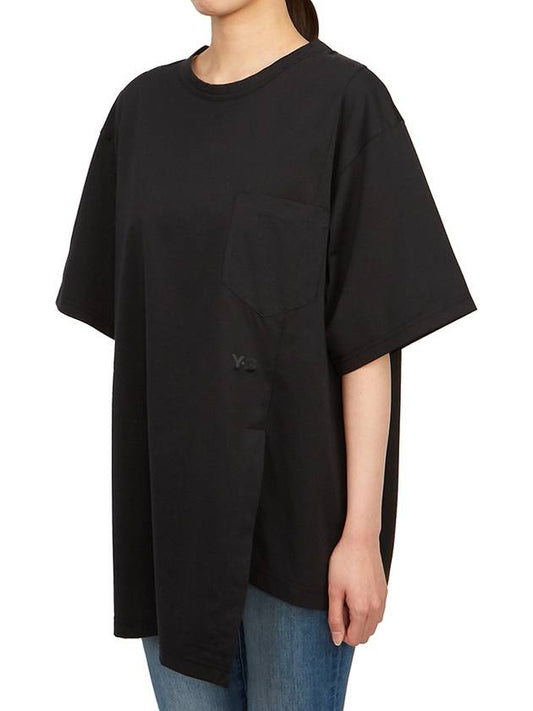 Y 3 Women's Short Sleeve TShirt IN4377 BLACK - YOHJI YAMAMOTO - BALAAN 2