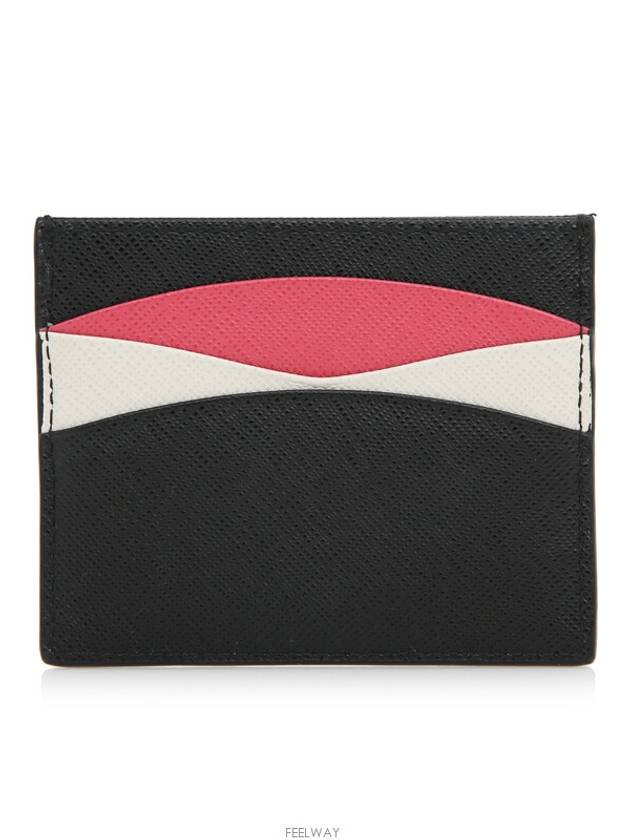 1MC205 Saffiano Multicolor Simple Card Wallet Business Holder - PRADA - BALAAN 5