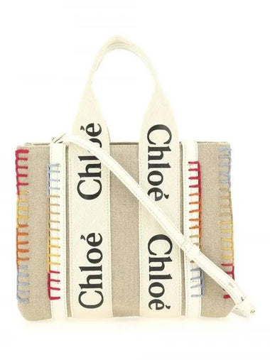 Woody Small Tote Bag Bianco - CHLOE - BALAAN 1