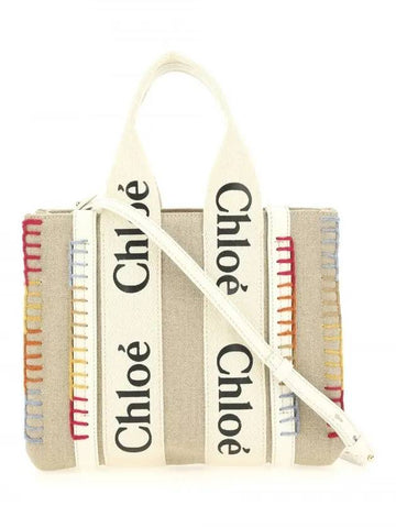 Woody Small Tote Bag Bianco - CHLOE - BALAAN 1