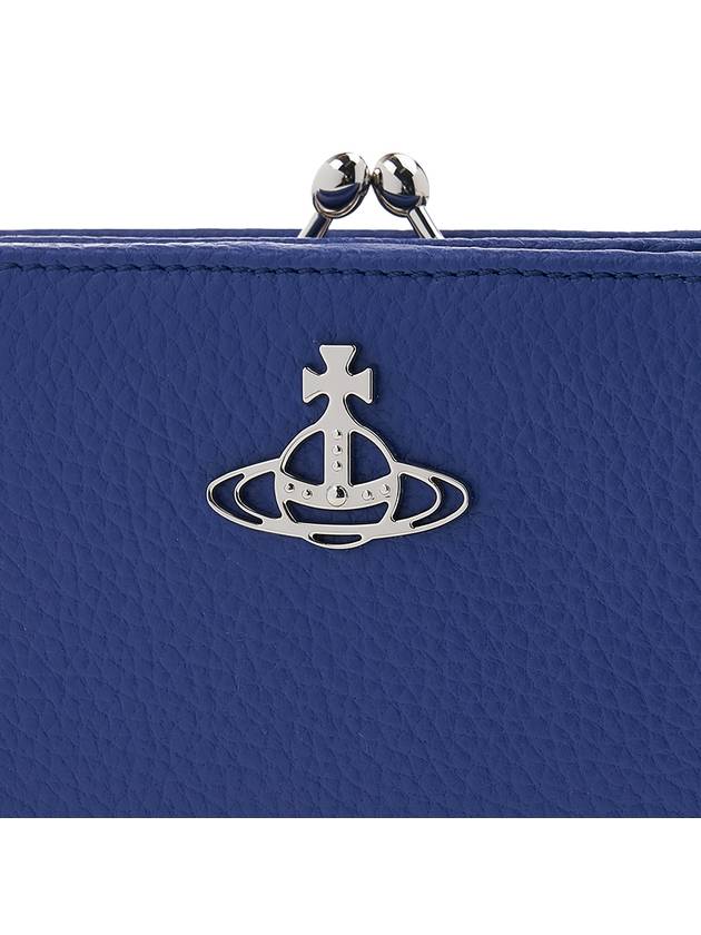 Grain Leather Frame Half Wallet Blue - VIVIENNE WESTWOOD - BALAAN 7