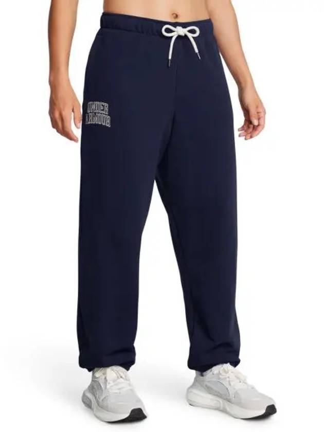 Women s Icon Heavyweight Terry Oversized Pants 1386496 410 - UNDER ARMOUR - BALAAN 1