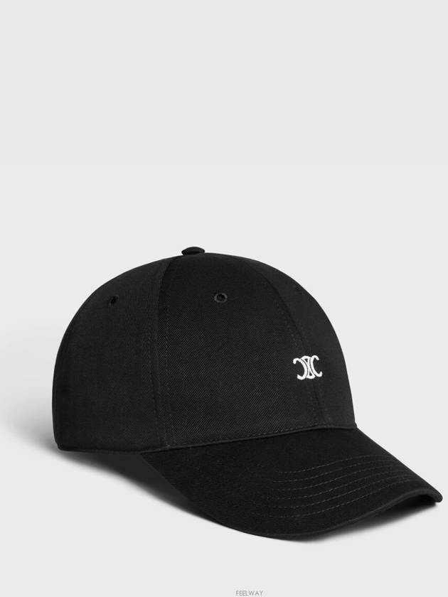 Triumph Logo Cotton Ball Cap Black - CELINE - BALAAN 2