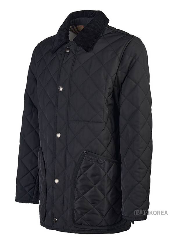 Long Sleeved Quilted Jacket Black - BURBERRY - BALAAN 3