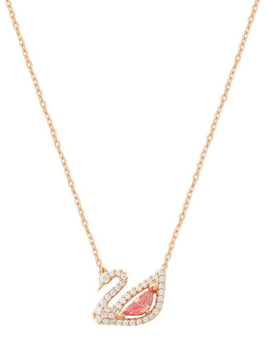 Dazzling Swan Necklace Pink Rose Gold - SWAROVSKI - BALAAN 2