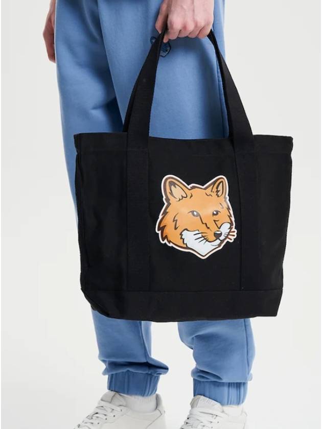 Fox Head Print Tote Bag Black - MAISON KITSUNE - BALAAN 3