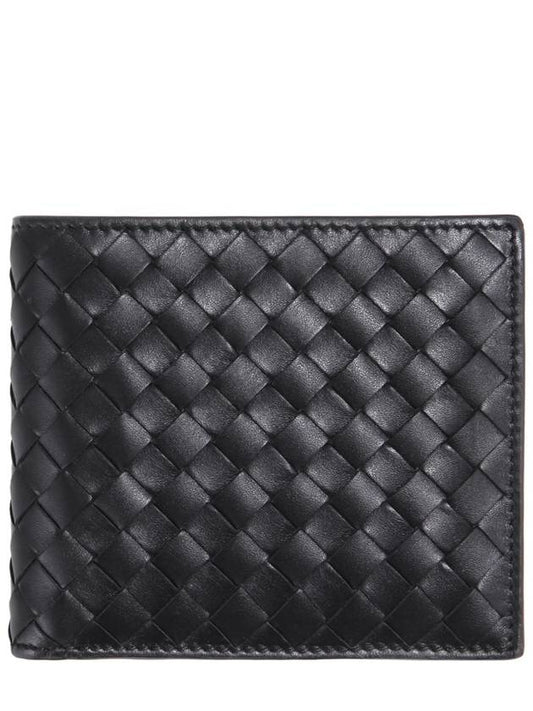 Intrecciato Weaving Half Wallet Black - BOTTEGA VENETA - BALAAN 2