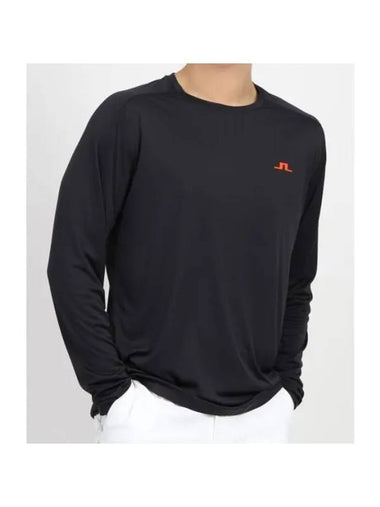 Men's Diamond Long Sleeve T-Shirt Black - J.LINDEBERG - BALAAN 1