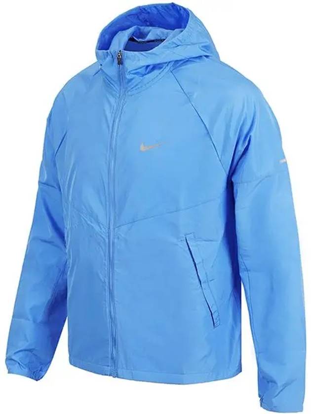 Repel Miler Hoodie Windbreaker Smoke Blue - NIKE - BALAAN 3