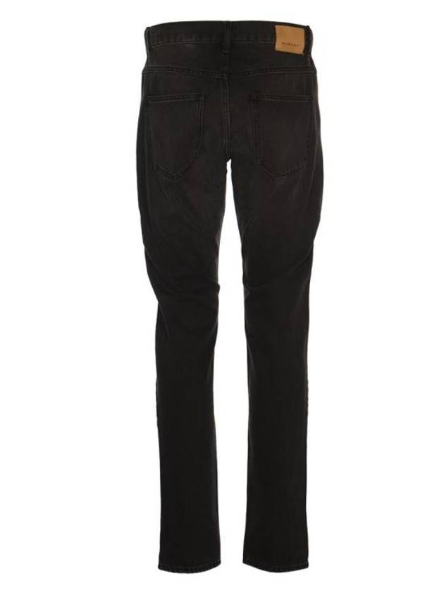 Denim Straight Pants PA0070HA B1G02H02FK FADED BLACK - ISABEL MARANT - BALAAN 3