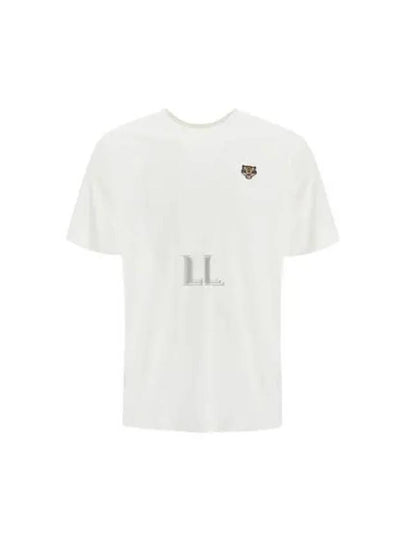 Lucky Tiger Embroidered Classic Short Sleeve T Shirt Off White - KENZO - BALAAN 2