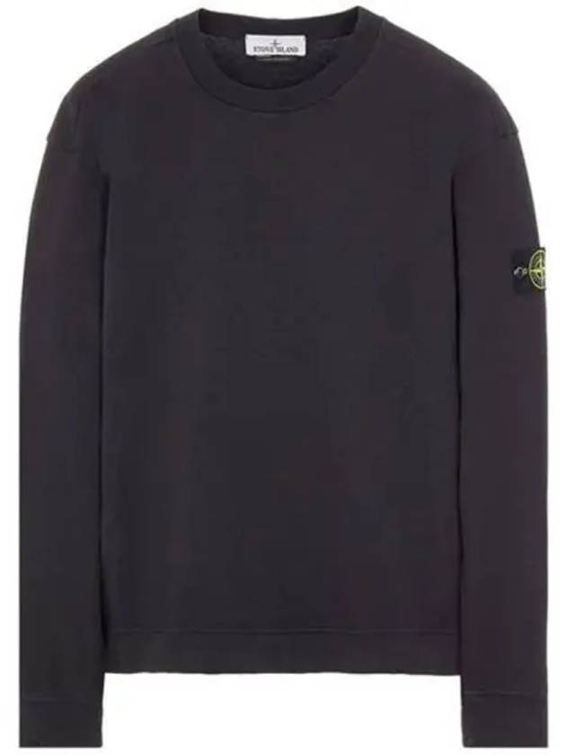 Men's Wappen Patch Crew Neck Sweatshirt Black - STONE ISLAND - BALAAN 2