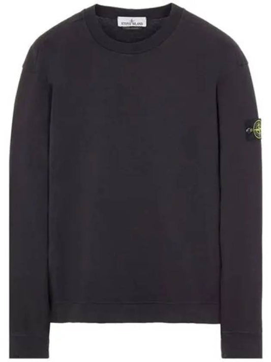 Men's Wappen Patch Crew Neck Sweatshirt Black - STONE ISLAND - BALAAN 2