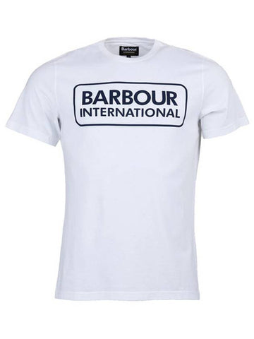 MTS0369WH11 Essential Large Logo Printing Short Sleeve T-Shirt White Men's T-Shirt TR - BARBOUR - BALAAN 1