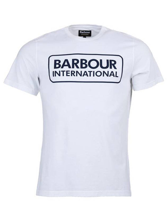 MTS0369WH11 Essential Large Logo Printing Short Sleeve T-Shirt White Men's T-Shirt TR - BARBOUR - BALAAN 1