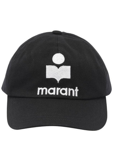 Tyron Logo Cotton Ball Cap Black - ISABEL MARANT - BALAAN 1