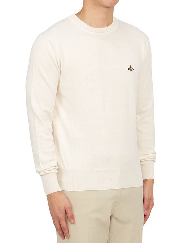 ORB Embroidered Crew Neck Knit Top Cream - VIVIENNE WESTWOOD - BALAAN 4