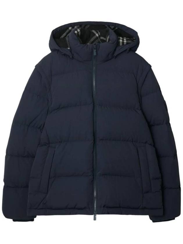 Bideford Detachable Sleeve Down Padding Navy - BURBERRY - BALAAN 1