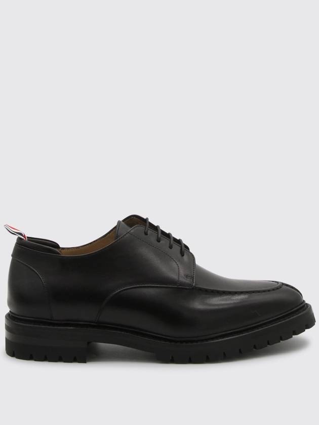 Almond Toe Leather Derby Black - THOM BROWNE - BALAAN 2