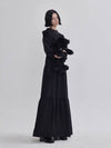 Rai Rai signature sleeve puff detail cancan long dress black - LIE - BALAAN 5