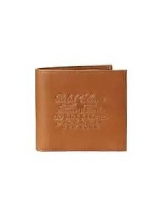 Billfold Cow Leather Wallet Beige 1236893 - POLO RALPH LAUREN - BALAAN 1