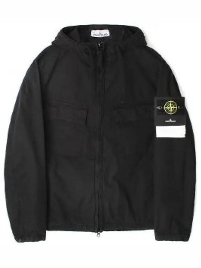 Cotton Twill Stretch Hooded Jacket Navy - STONE ISLAND - BALAAN 2