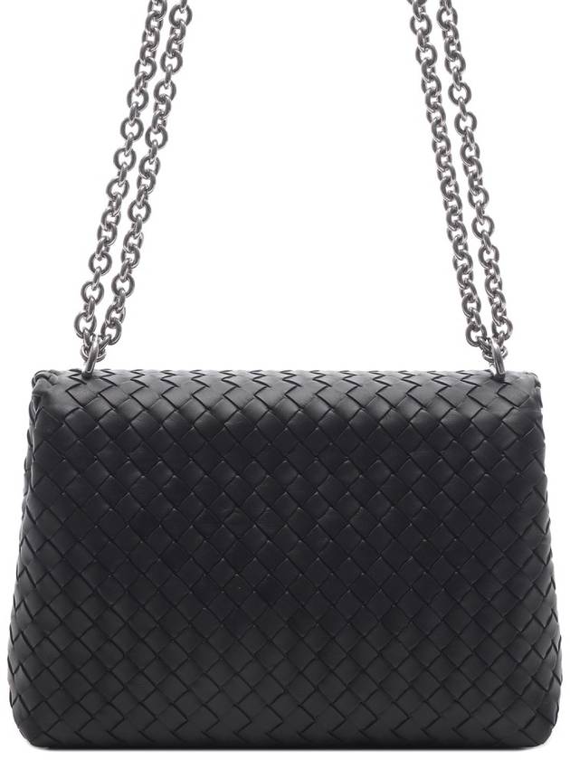 Intrecciato Olympia Shoulder Bag Black - BOTTEGA VENETA - BALAAN 5