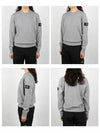 Wappen Patch Crew Neck Sweatshirt Grey - STONE ISLAND - BALAAN 3