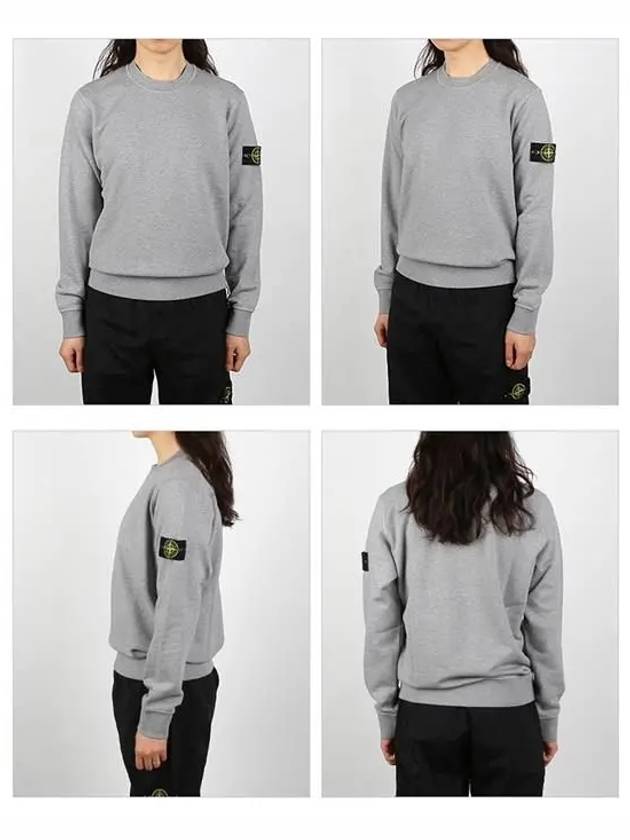 Wappen Patch Crew Neck Sweatshirt Grey - STONE ISLAND - BALAAN 3