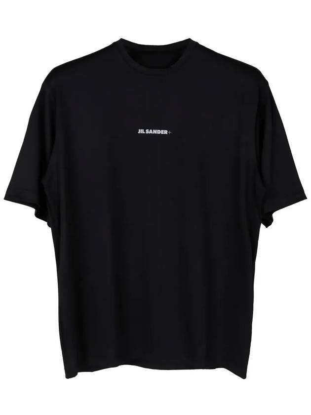 Logo Print Short Sleeve T-Shirt Black - JIL SANDER - BALAAN 2