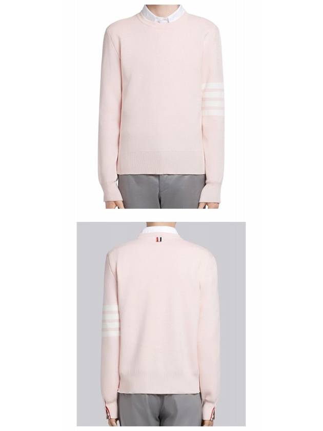 4 Bar Armband Milano Stitch Knit Top Light Pink - THOM BROWNE - BALAAN 6