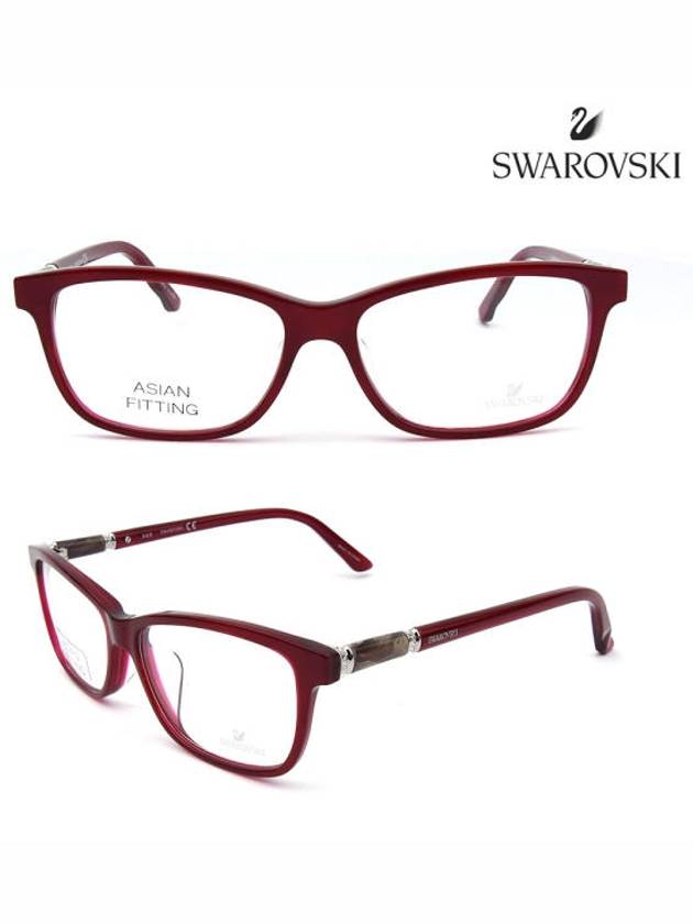 eyewear horn-rimmed glasses red - SWAROVSKI - BALAAN.