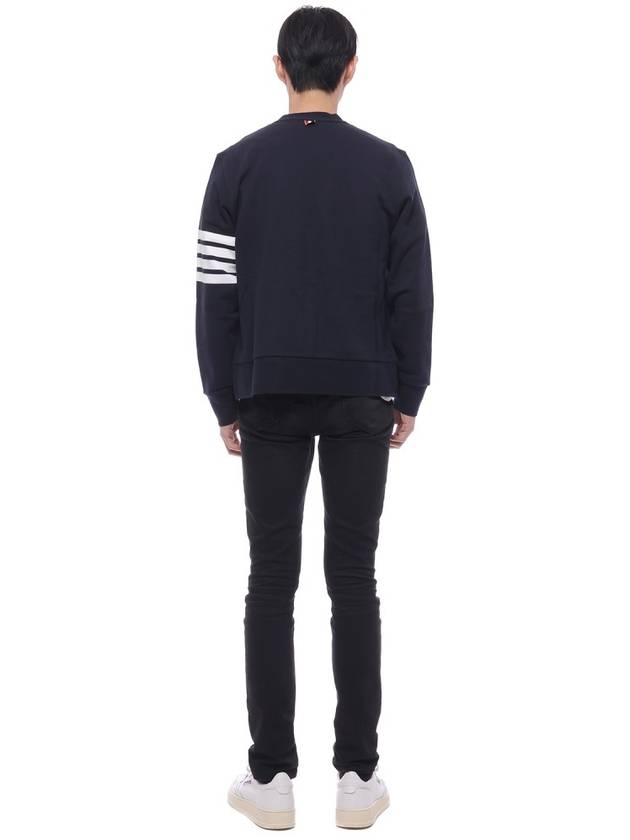 Classic V-Neck 4 Bar Stripe Cardigan Navy - THOM BROWNE - BALAAN 6