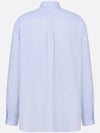 Couture Embroidery Striped Cotton Poplin Long Sleeves Shirt Light Blue - DIOR - BALAAN 6