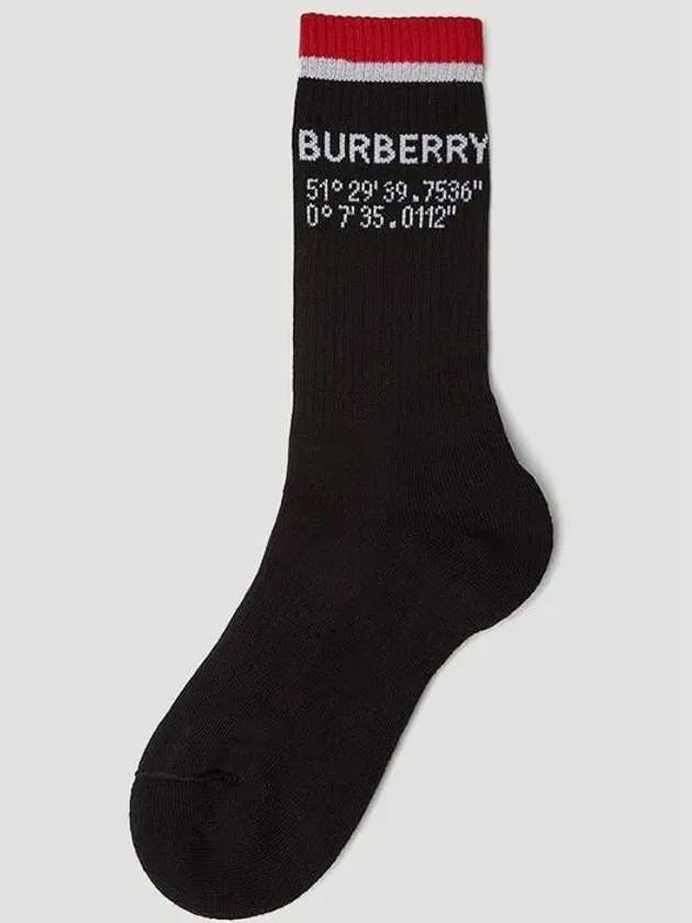 Coordinated Striped Cuff Logo Intarsia Knit Socks - BURBERRY - BALAAN 1