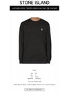 Logo Patch Cotton Long Sleeve T-Shirt Black - STONE ISLAND - BALAAN 3