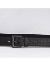 Intrecciato Leather Belt Black - BOTTEGA VENETA - BALAAN 5