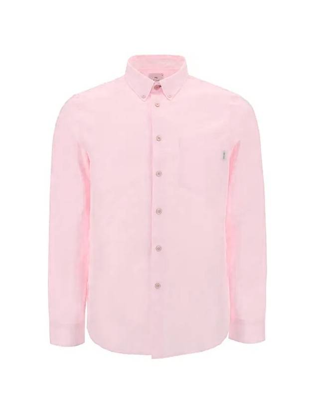 Tailored Organic Cotton Long Sleeve Shirt Pink - PAUL SMITH - BALAAN.