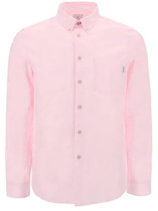 Tailored Organic Cotton Long Sleeve Shirt Pink - PAUL SMITH - BALAAN.