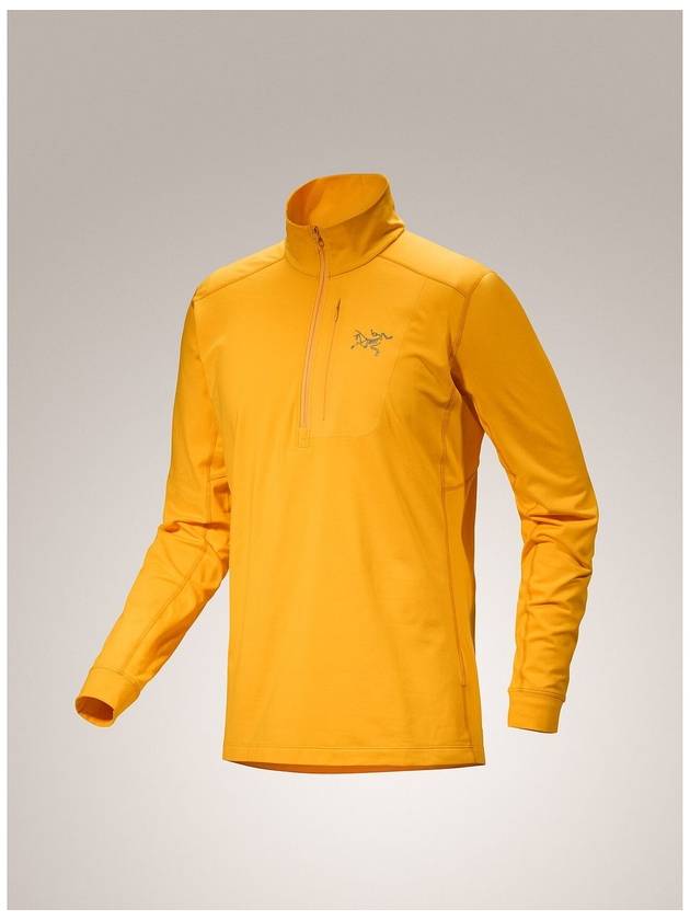 Men's Low LT Zip Neck Long Sleeve T-Shirt Yellow - ARC'TERYX - BALAAN 2