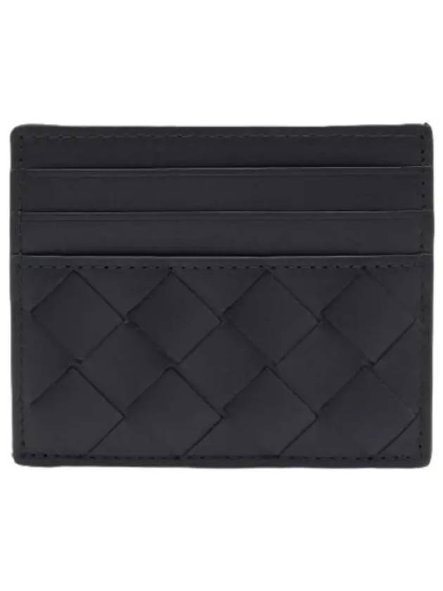 Intrecciato Card Case Midnight Blue Wallet - BOTTEGA VENETA - BALAAN 1