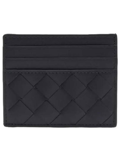 Intrecciato Leather Card Wallet Dark Navy - BOTTEGA VENETA - BALAAN 2