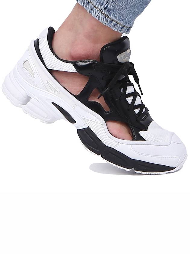 Ozweego Leather Low Top Sneakers White Black - RAF SIMONS - BALAAN 2