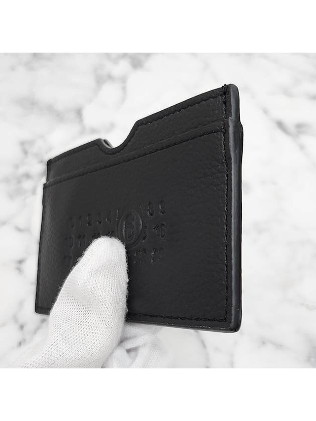 Embossed Numeric Logo Leather Card Wallet Black - MAISON MARGIELA - BALAAN 9