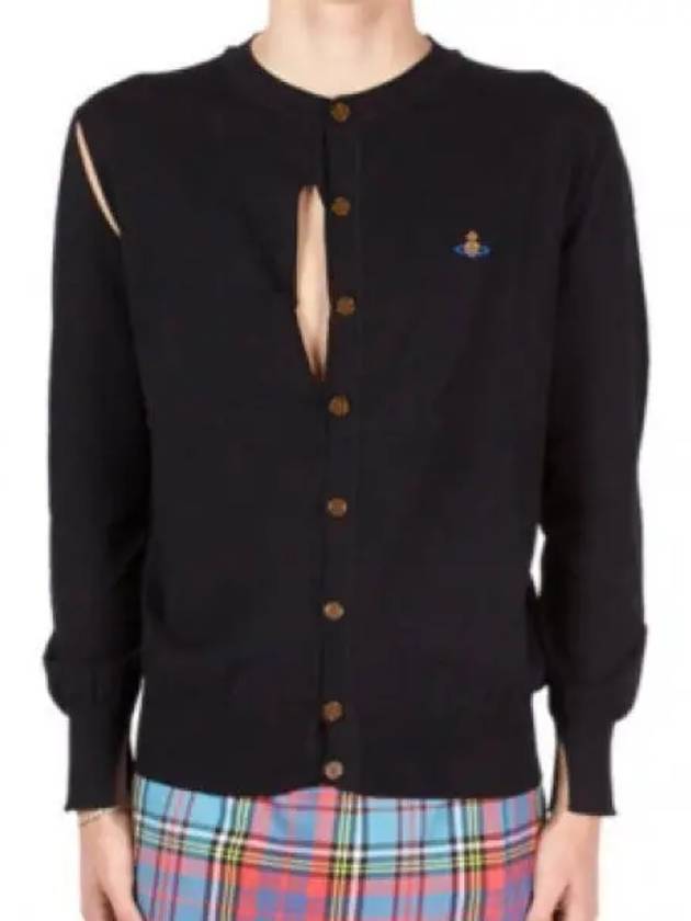 Ripped Embroidery Cardigan Black - VIVIENNE WESTWOOD - BALAAN 2