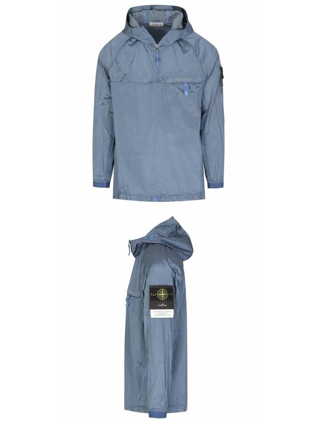 Men's Waffen Patch Metal Nylon Anorak Powder Blue - STONE ISLAND - BALAAN 5