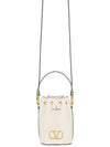 V Logo Signature Nappa Leather Bucket Bag Ivory - VALENTINO - BALAAN 7