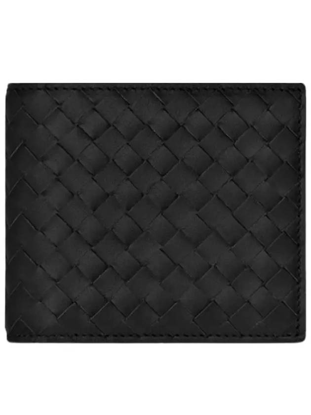 Intrecciato Weaving Half Wallet Black - BOTTEGA VENETA - BALAAN 2