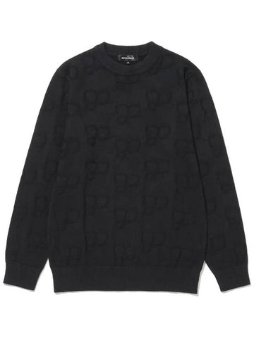 Women s viscose logo lettering jacquard knit BLACK - 20THHOLE - BALAAN 1